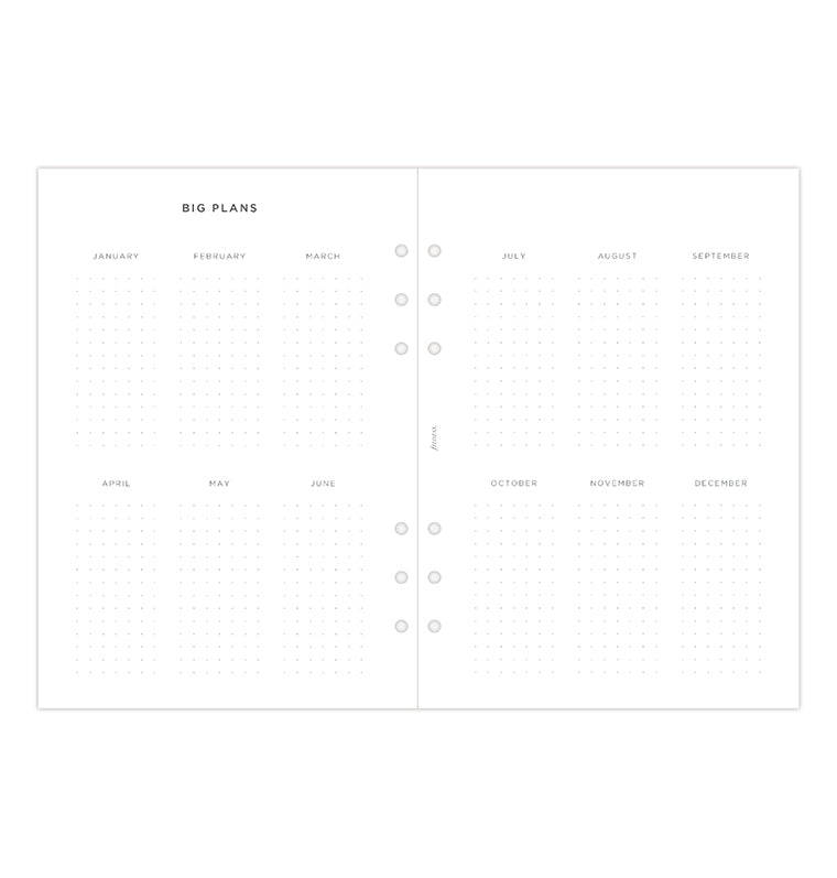 Minimal Kalender 1 Woche / 2 Seiten vertikal A5 2024