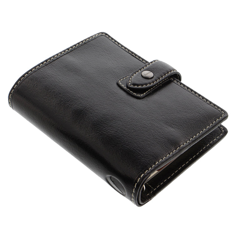 Malden Pocket Organiser Black Leather