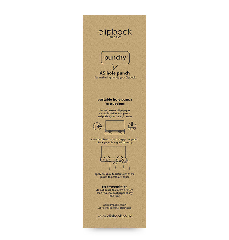 Clipbook Locher / Lineal zum Einheften - A5