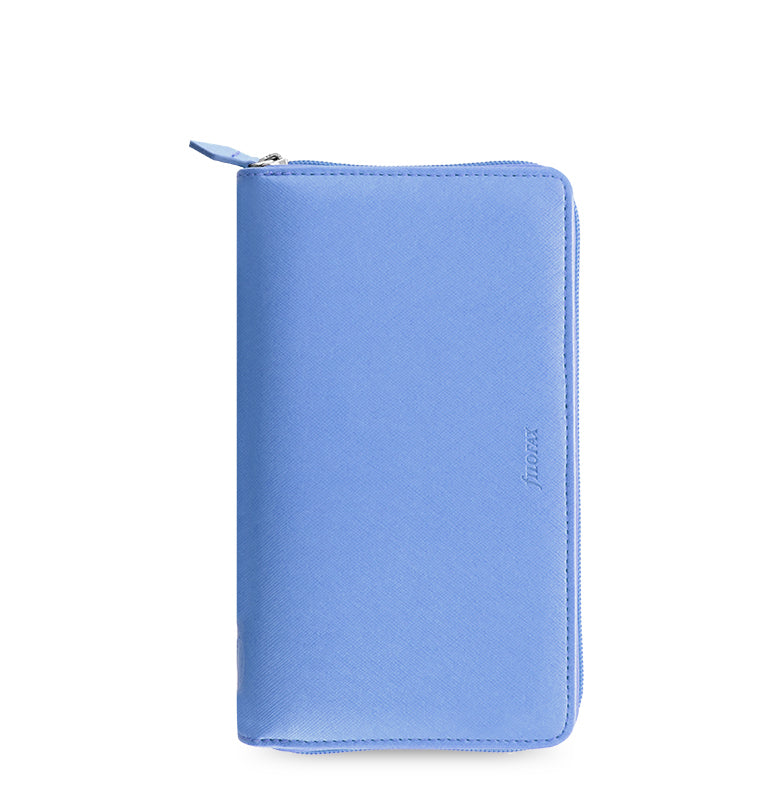 Saffiano Zip Personal Compact Organiser Vista Blue